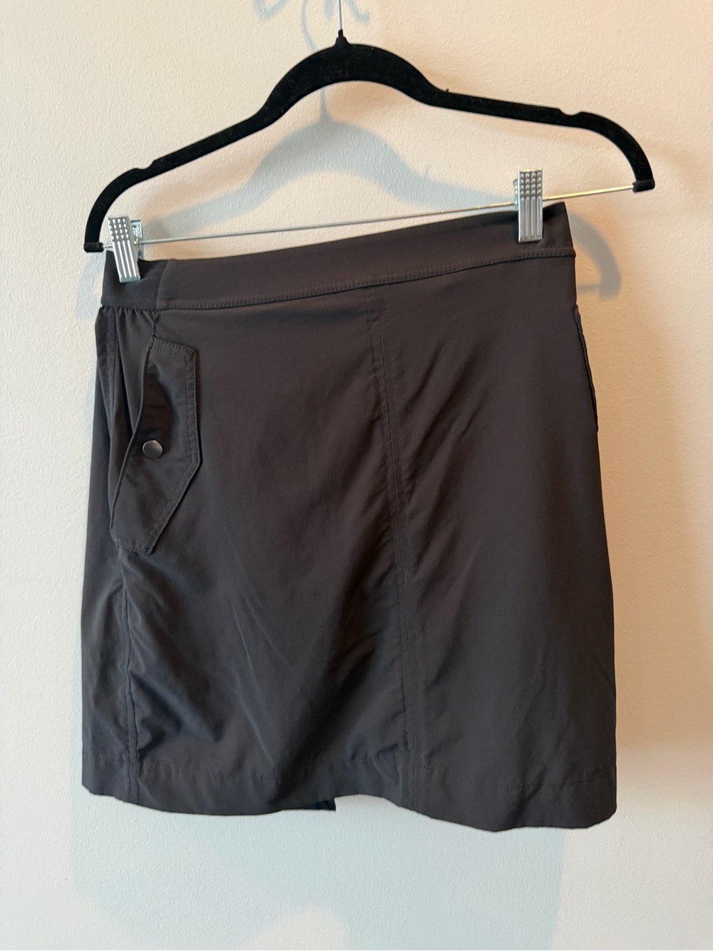 Athleta Black Performance Skort with Snap Pocket